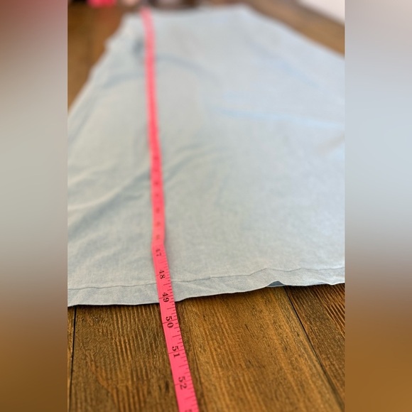 SAGE The label Chambray Blue Sleeveless Maxi Dress Pockets Spaghetti Straps - Picture 9 of 16